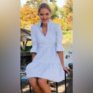 ✨ NWT! Gretchen Scott Designs Blue and White Striped Savannah Dress